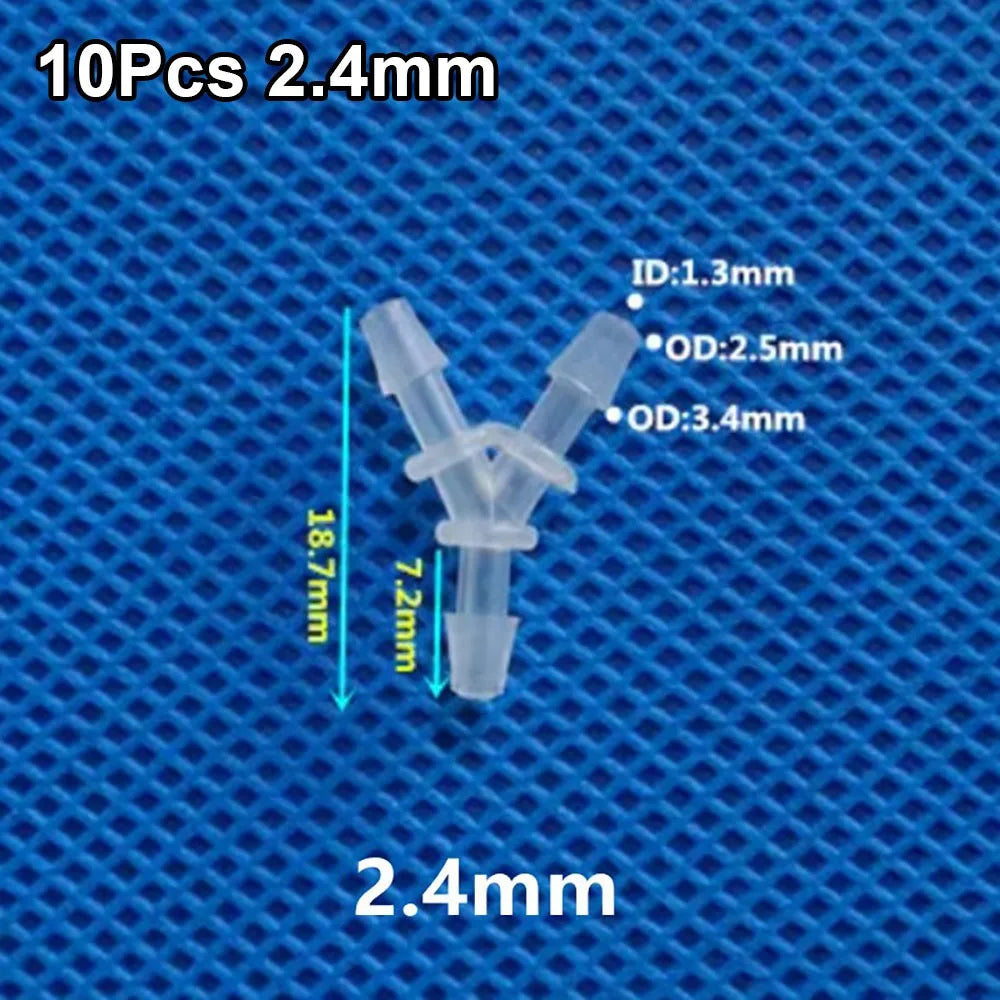 10-Pack Y-Type Tee Connectors – 3-Way PP PE Hose Fittings Hose Tee Connectors Axl 10Pcs 2.4mm