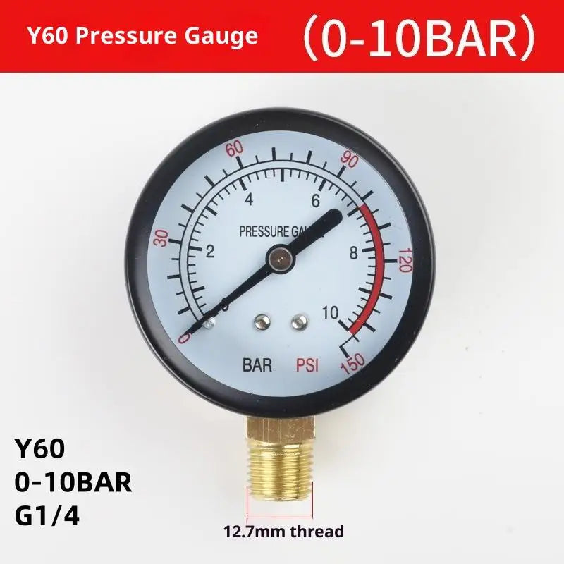 Air Compressor Pressure Gauge 0-10/0-12/0-25 Bar | DIY Tool Pressure Gauge Axl A4