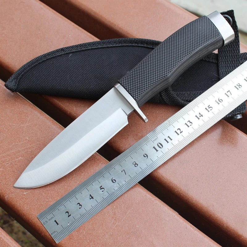 Outdoor Fixed-Blade EDC Knife – Stainless Steel & Nylon Sheath Fixed Blade Knife Axl
