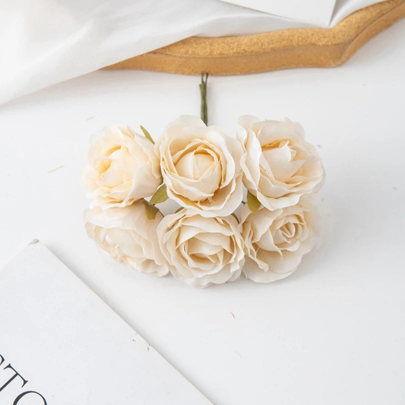 Silk Rose Artificial Flowers – Wedding, Wreath & Home Decor Artificial Silk Flowers Axl 13 6pcs