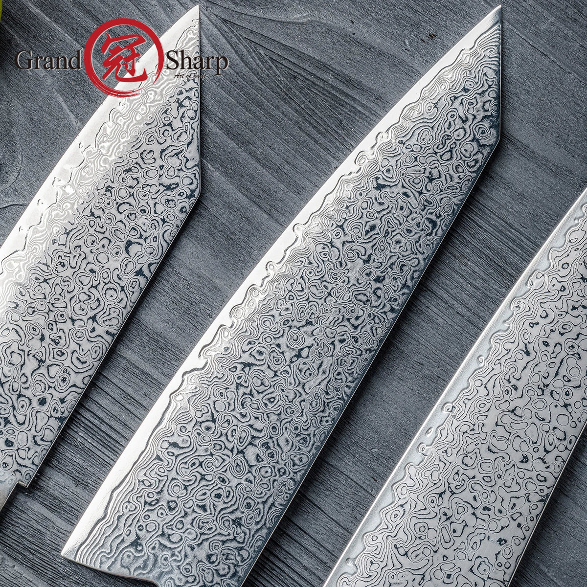 Grandsharp 67-Layer Damascus Steel DIY Knife Blades 1–5 PCS Damascus Knife Blade Axl