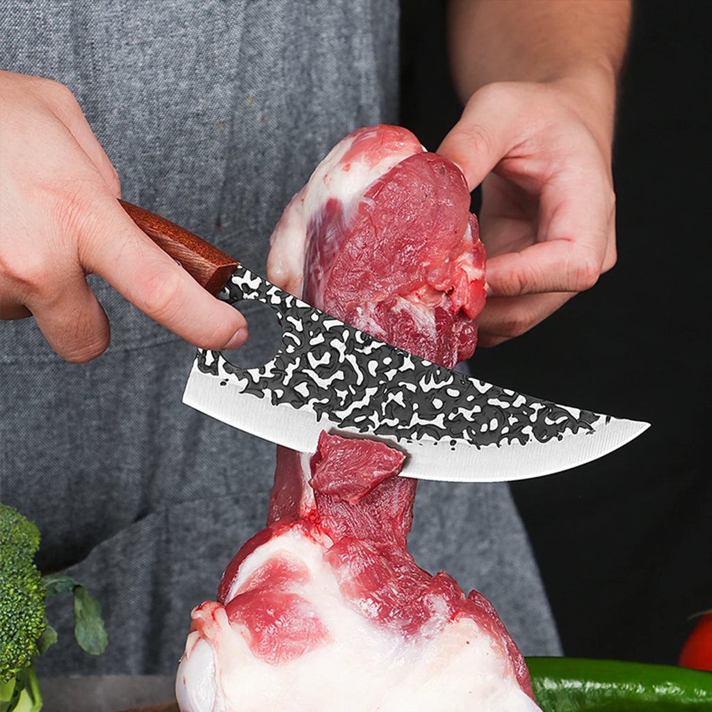 SHENJIU Forged Stainless Steel Chef Boning Knife – 14cm Blade Kitchen Chef Knife Axl