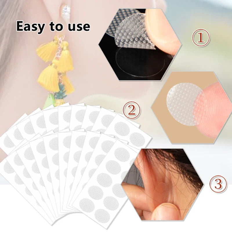 100 Pcs Clear Invisible Earlobe Stickers – Heavy Earring Support Earlobe Support Stickers Axl