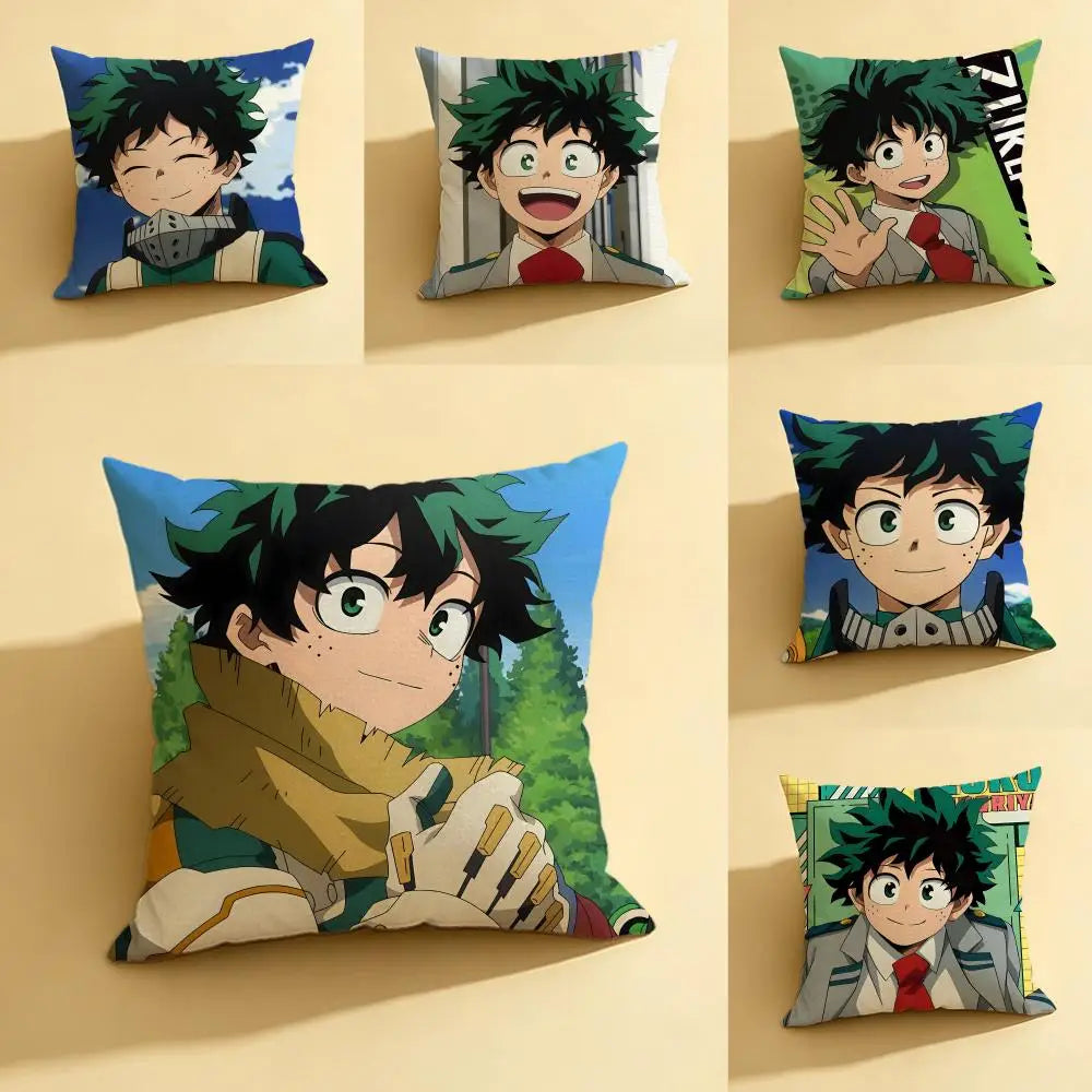 Anime Izuku Midoriya Linen Cushion Cover | Sofa & Bedroom Decor Decorative Cushion Cover Axl