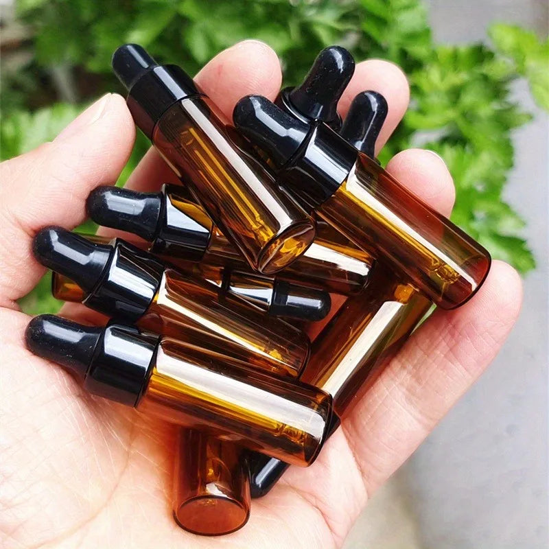 10-Pack 5ml Amber Glass Dropper Bottles for Essential Oils Essential Oil Bottles Axl
