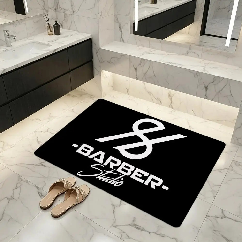 Diatomite Bath Mat – Quick Dry Anti-Slip Barber Shop Pattern Diatomite Bath Mat Axl