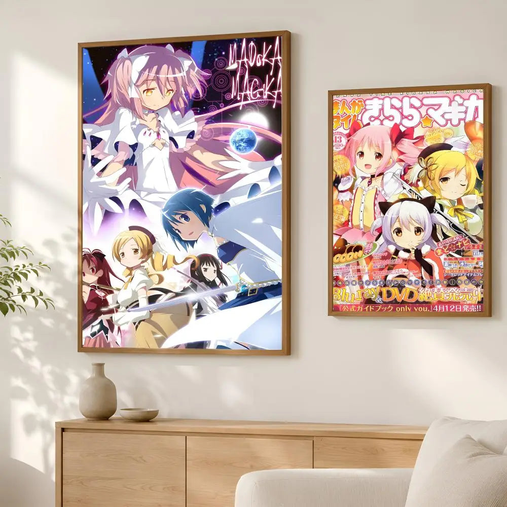 Puella Magi Madoka Magica Self-Stick HD Wall Art Poster Anime Wall Poster Axl