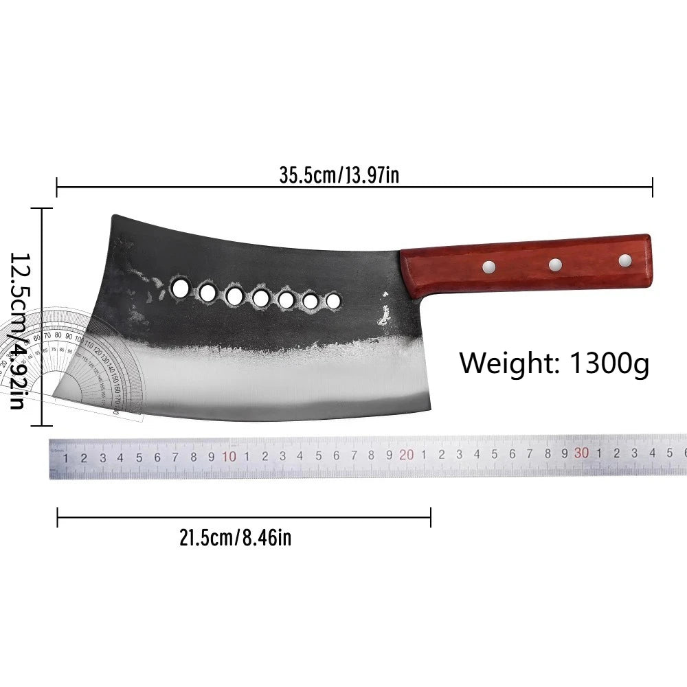 PLYS Hand Forged Bone Chopping Knife – High Manganese Steel Bone Chopping Knife Axl style B