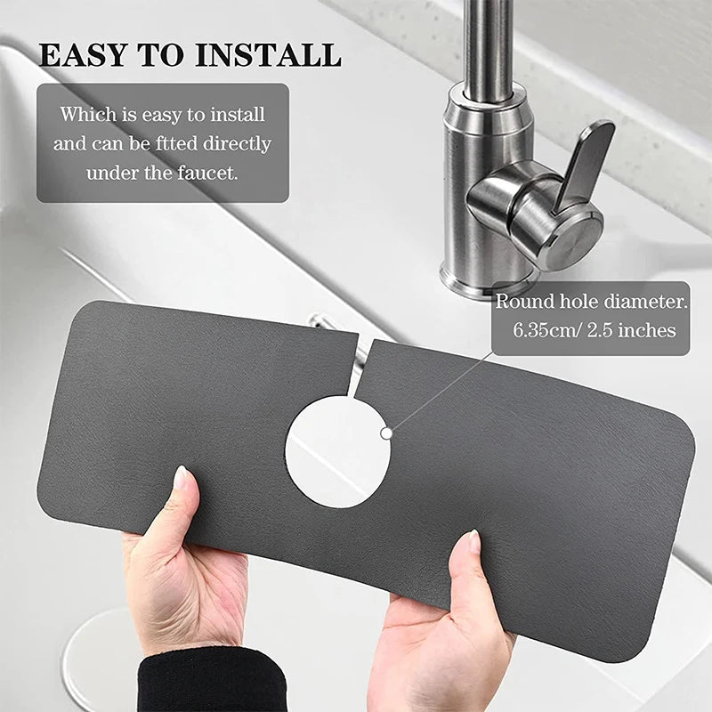 Diatomite Sink Splash Guard & Faucet Absorbent Drip Mat Faucet Drip Mat Axl