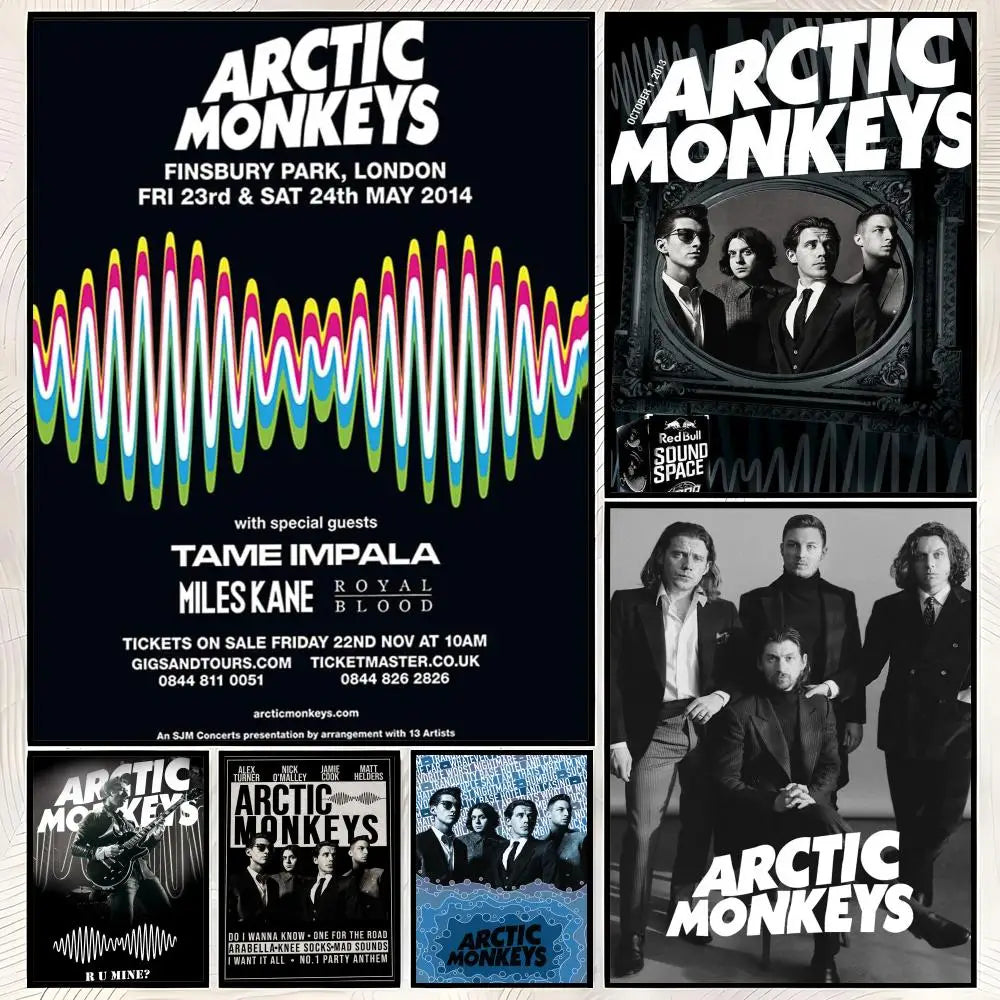 Arctic Monkeys Self-Stick HD Wall Art Poster | Waterproof Decor Music Wall Poster Axl