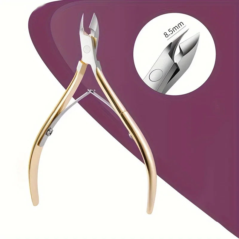 Stainless Steel Cuticle Clipper & Trimmer – Sharp Pedicure Tool Cuticle Clipper Axl Golden-5698