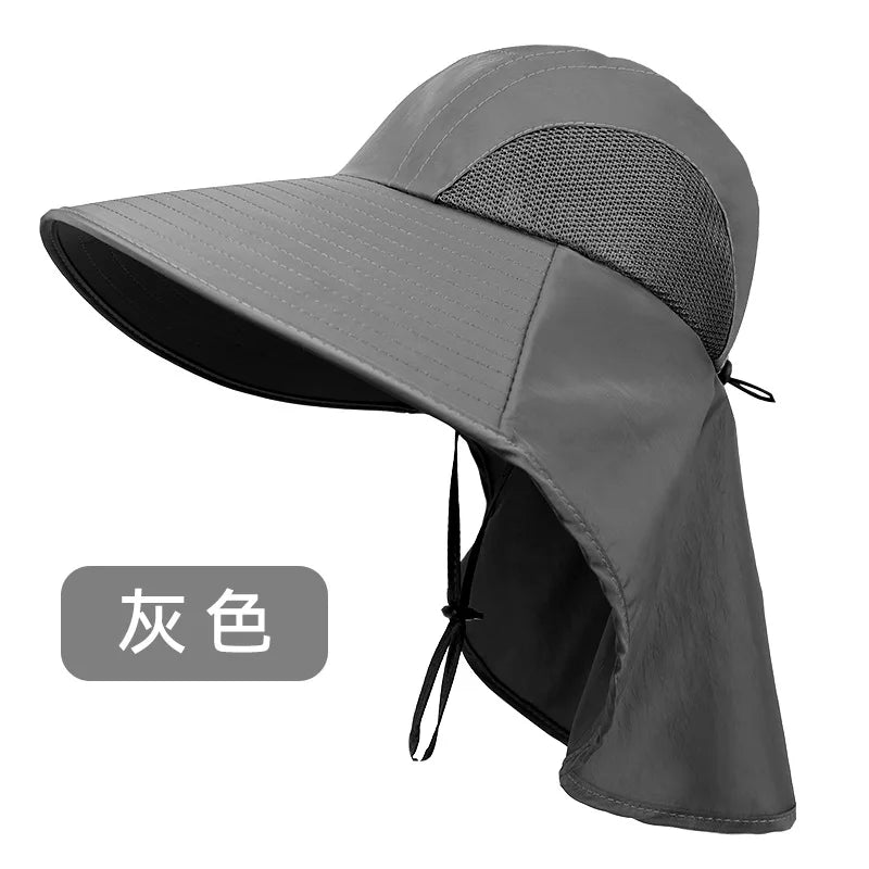 UV Protection Foldable Sun Hat – Breathable Mesh, Unisex UV Sun Hat Axl grey