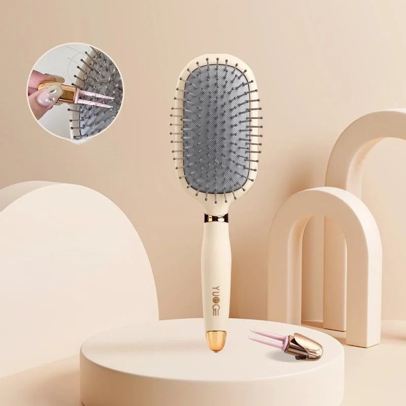 Cute Air Cushion Hair Brush – Antistatic Massage Comb & Cleaner Hair Brush Comb Axl GRAY