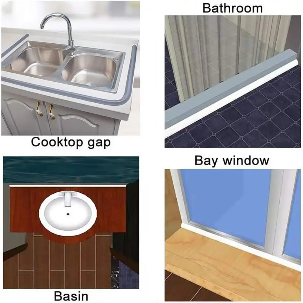 Collapsible Silicone Shower Water Dam – Wet & Dry Barrier Shower Water Dam Axl