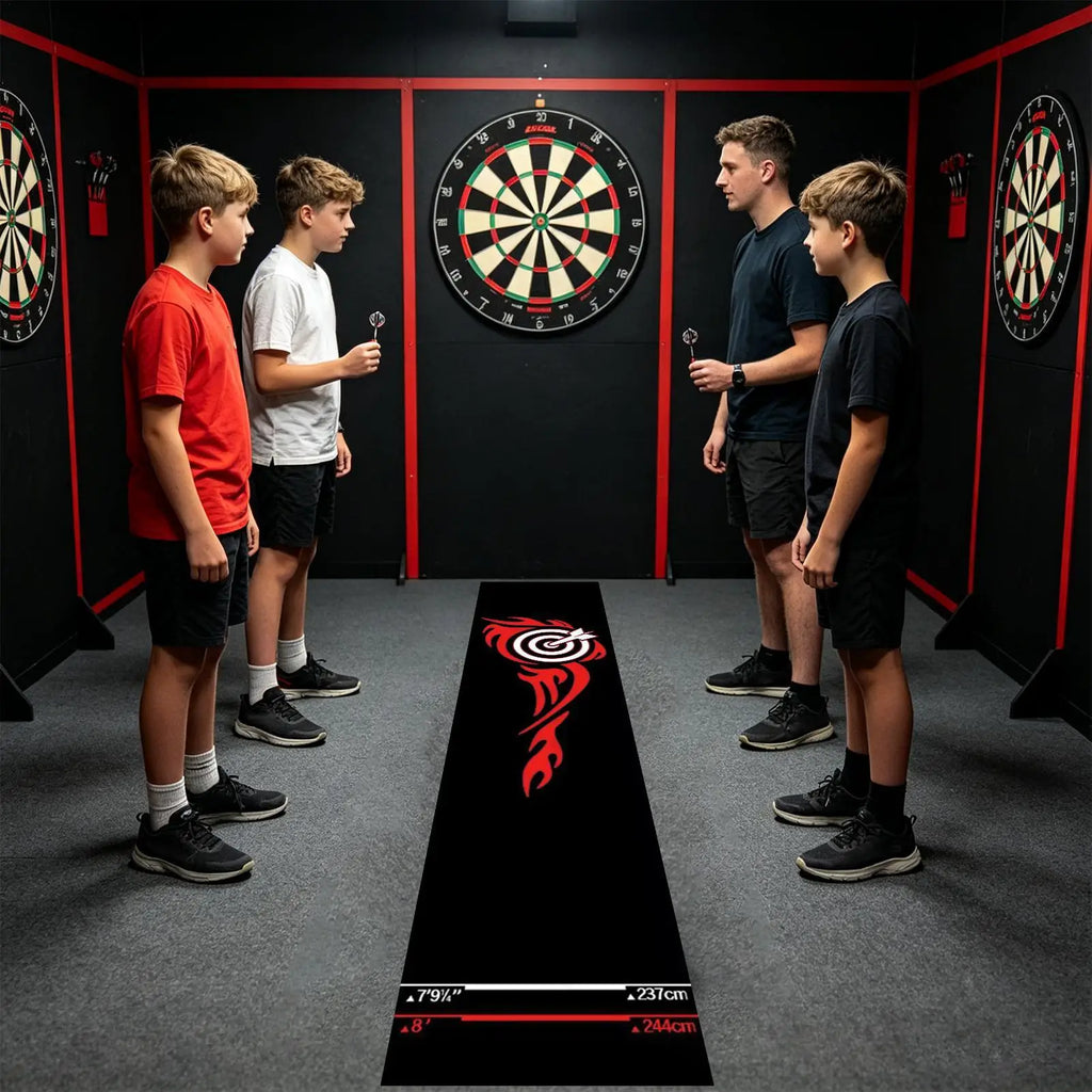 Non-Slip Dart Board Mat with Throw Line | Portable Floor Mat Dart Floor Mat Axl