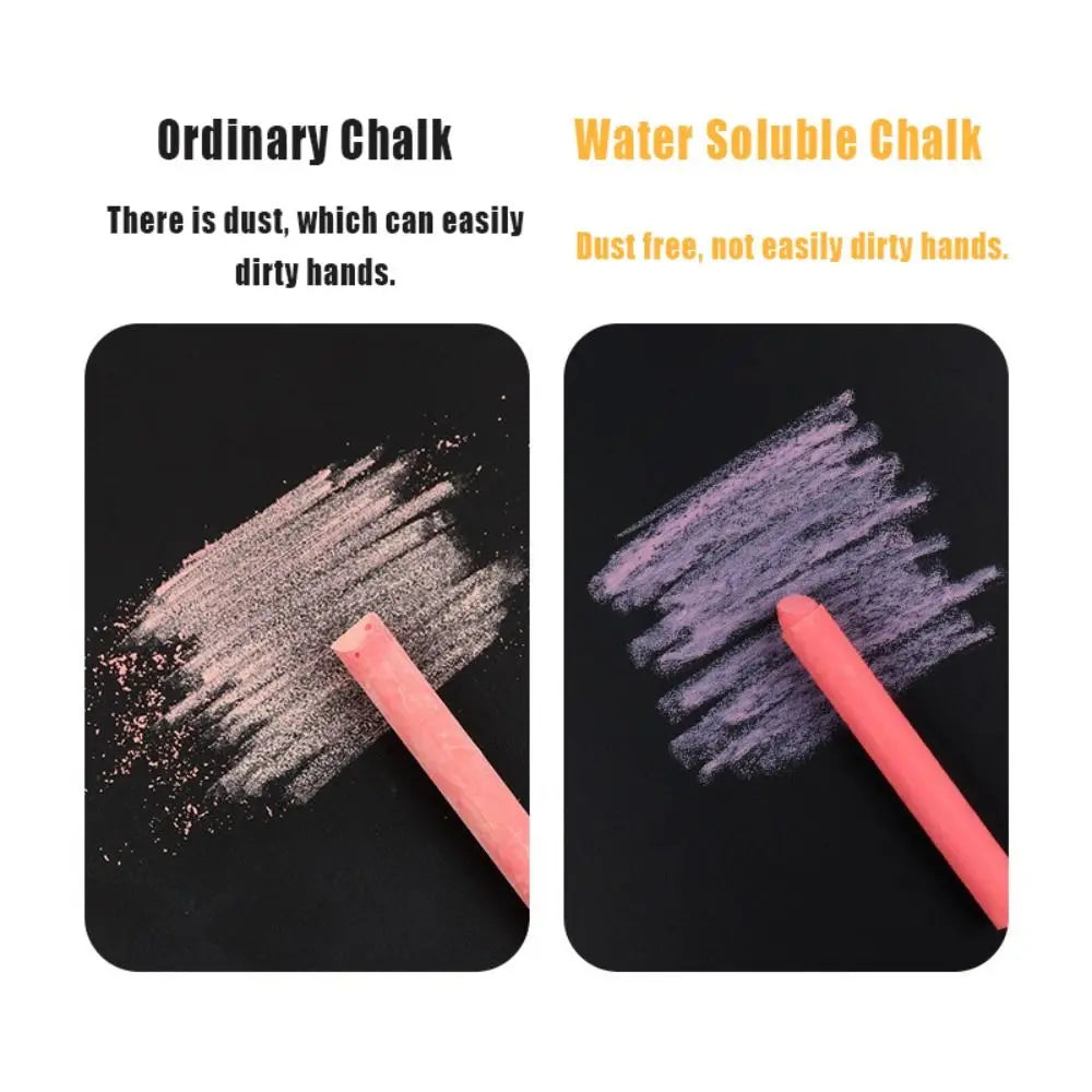 Dustless Colored Chalk Set – Erasable Water-Soluble Blackboard Dustless Chalk Set Axl
