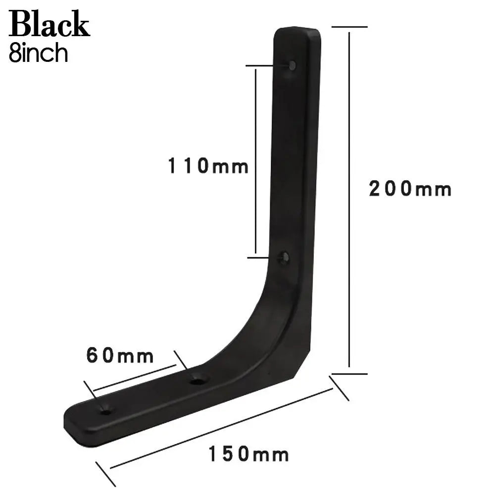 Steel Triangle Shelf Bracket – Wall Mounted Angle Support Shelf Bracket Axl Black-8inch
