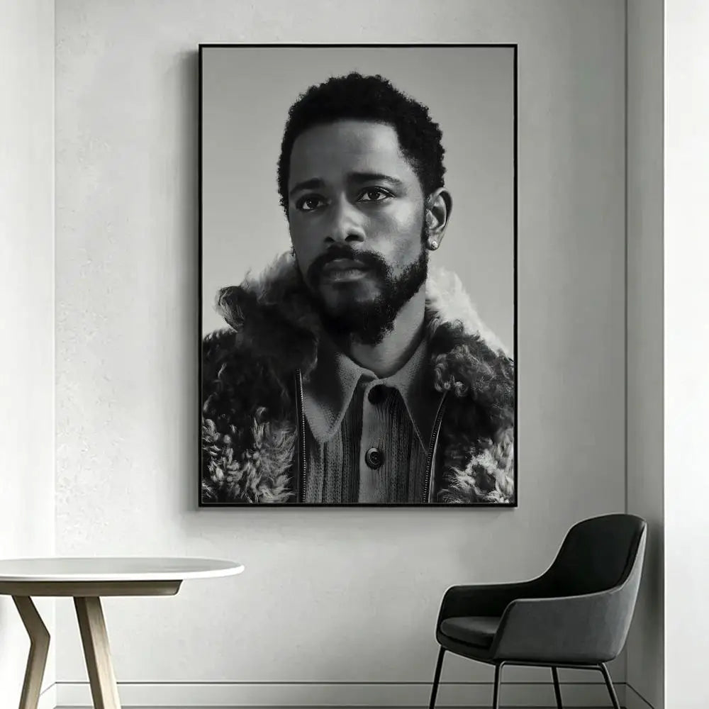 Lakeith Stanfield HD Poster – Waterproof Sticky Wall Art Wall Art Poster Axl White1 30X40cmNoframe