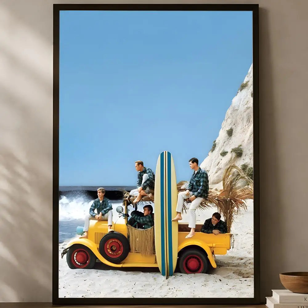 Beach Boys HD PVC Self-Stick Wall Art Poster | Home Decor Wall Art Poster Axl White01 40X50cmNoframe