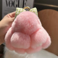 Fluffy Bunny Keychain – Plush Rabbit Bag Charm & Key Ring Plush Bag Charm Axl Pink