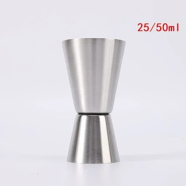 Stainless Steel Jigger Set – 4 Dual-Sided Bartender Measure Cups Bar Jigger Set Axl 25 50ml