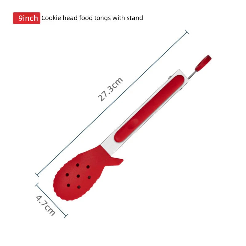 Heavy Duty Silicone Food Tongs – Heat Resistant BBQ Kitchen Kitchen Cooking Tongs Axl