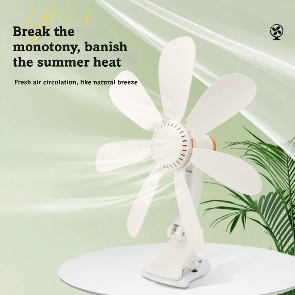Portable Clip Fan – Hollow-Out Design, Powerful & Quiet Clip-On Fan Axl