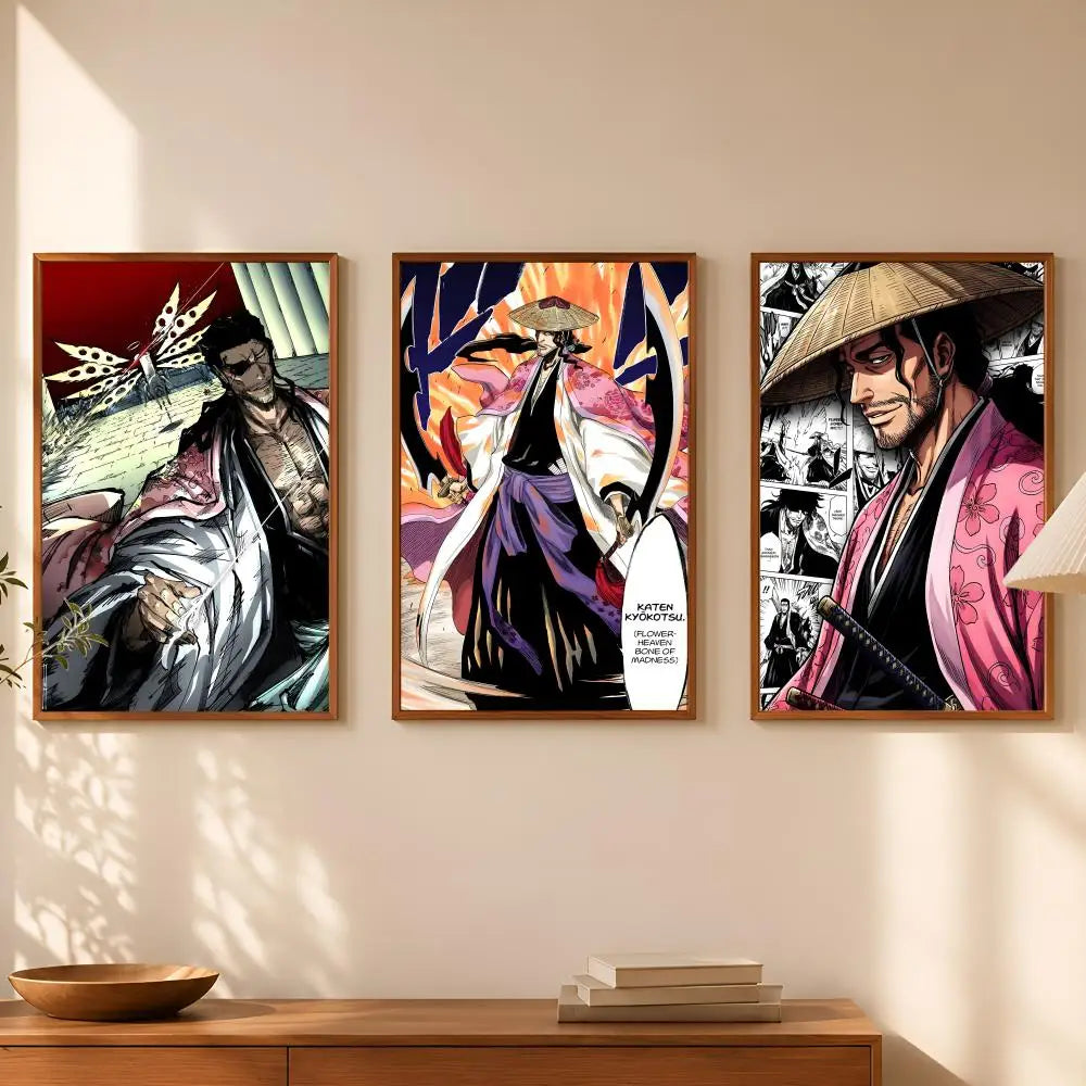 Shunsui Kyoraku Self-Stick HD Anime Wall Art Poster Anime Wall Poster Axl
