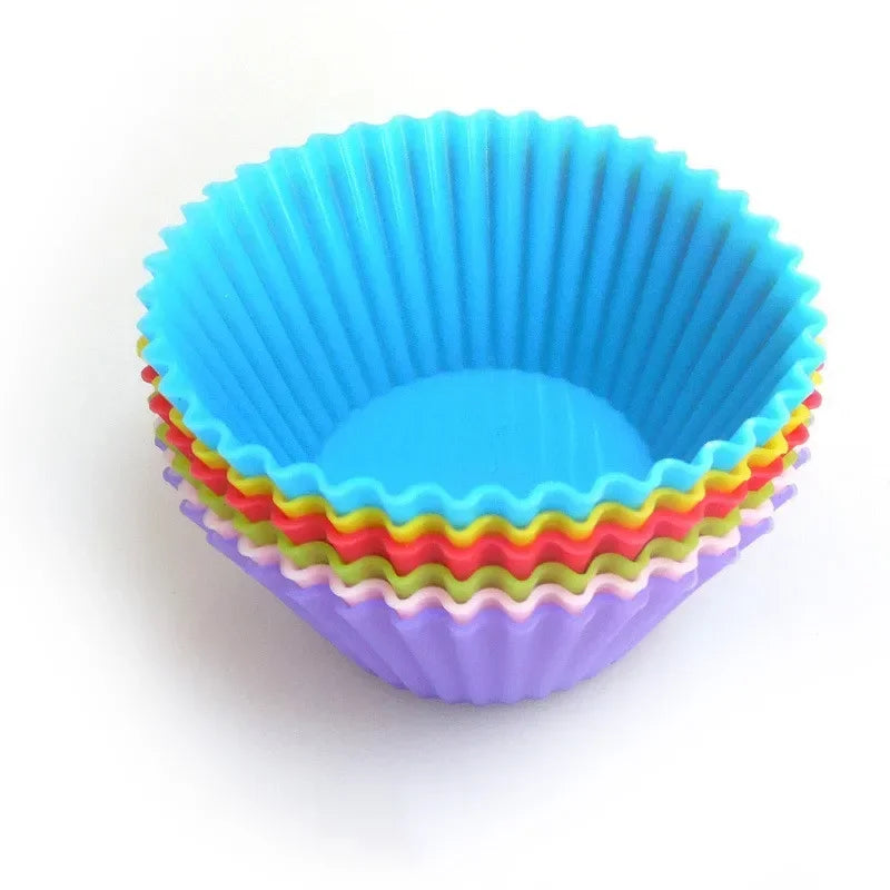 6-Piece Silicone Cupcake Molds – Reusable Nonstick Baking Liners Silicone Baking Molds Axl Round
