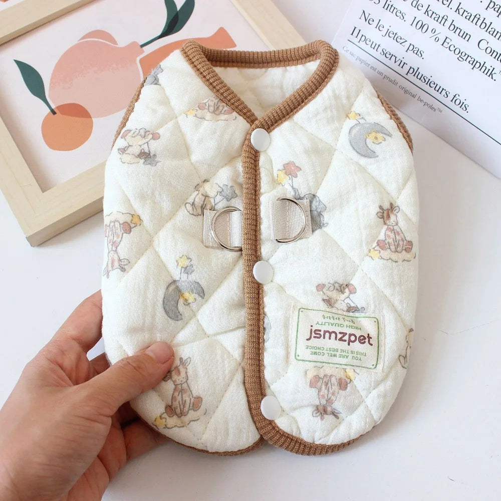 Rabbit Print Dog & Cat Winter Velvet Jacket – Warm Puppy Coat Pet Winter Jacket Axl S animal