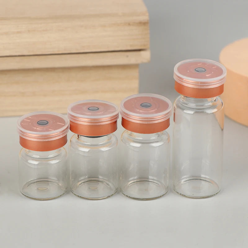 10-Pack Glass Vials with Flip-Off Caps – 3ml 5ml 6ml 10ml Glass Storage Vials Axl
