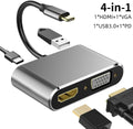 USB-C to HDMI & VGA Multiport Adapter | 4K, PD, USB 3.0 USB-C Multiport Adapter Axl 4-in-1