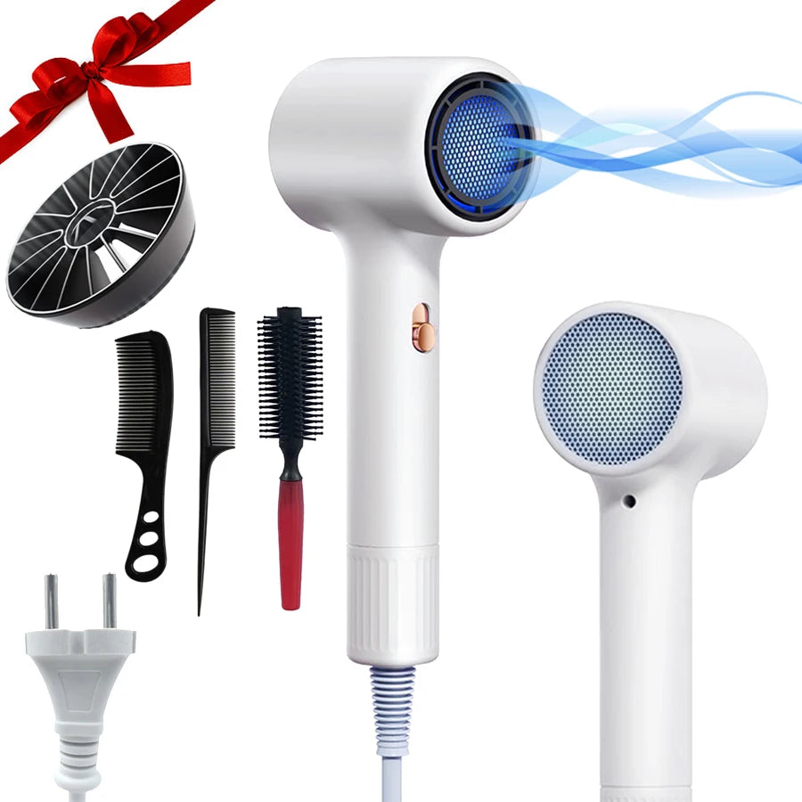 ONEKA 2000W Ionic Hair Dryer with Diffuser | Fast Drying Ionic Hair Dryer Axl White EU