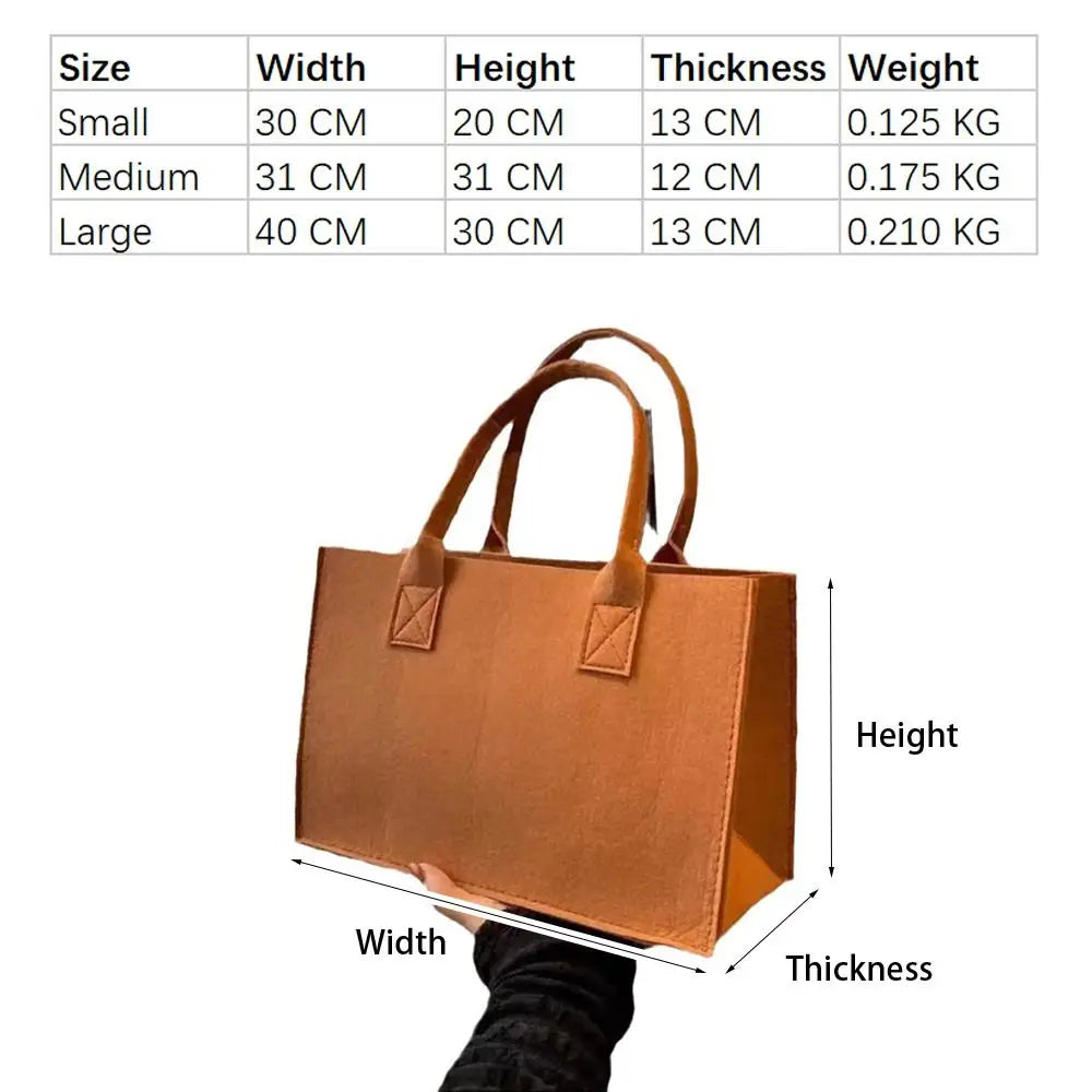 Large Capacity Felt Shoulder Crossbody Bag – S/M/L | 6 Colors Felt Shoulder Bag Axl