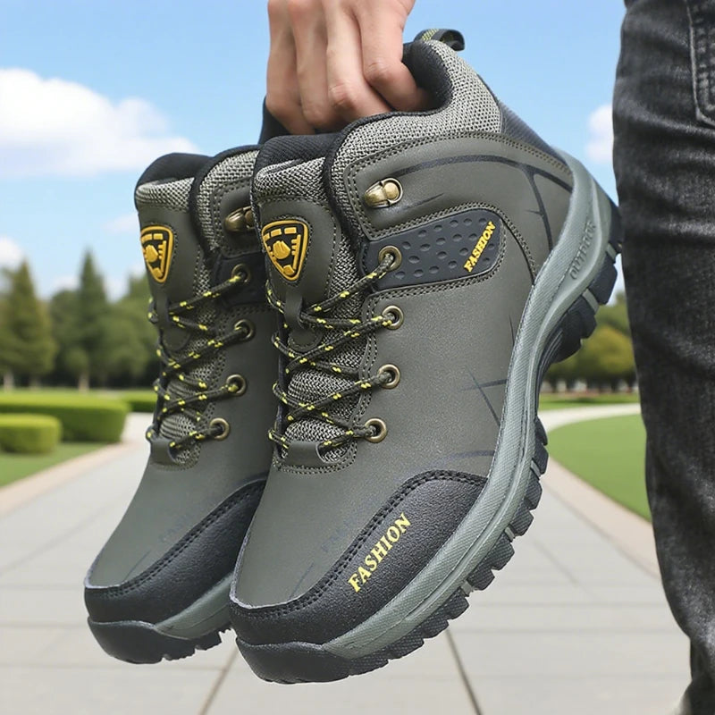 ZULIWAGN Men's High-Top Hiking Boots – Lightweight Outdoor Men's Hiking Boots Axl 44 army green