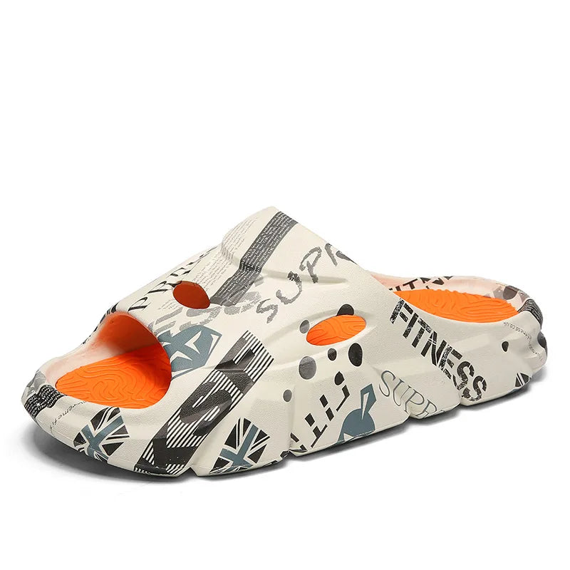 YBQJOO Men's Anti-Slip Beach Slippers | Outdoor Casual Shoes Men's Beach Slippers Axl Beige 37