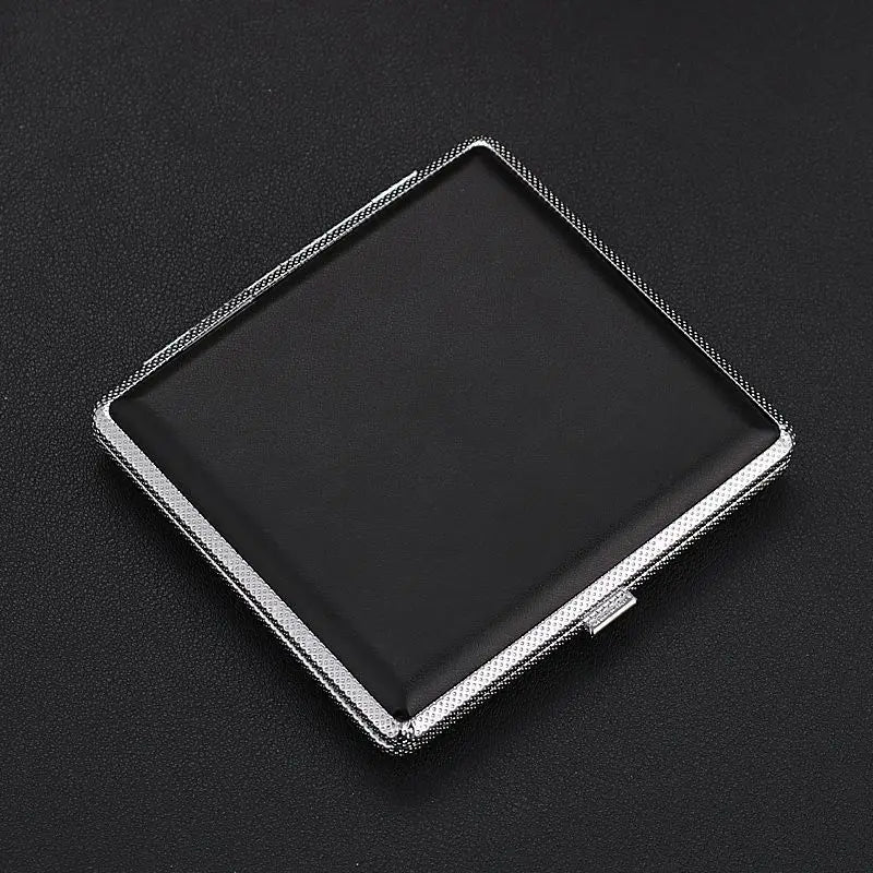 20-Stick Double Layer Metal Cigarette Case – Black Cigarette Case Axl