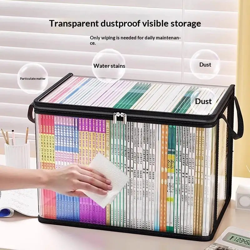 Clear PVC Storage Box Flip-Top Lid & View Window Organizer PVC Storage Box Axl
