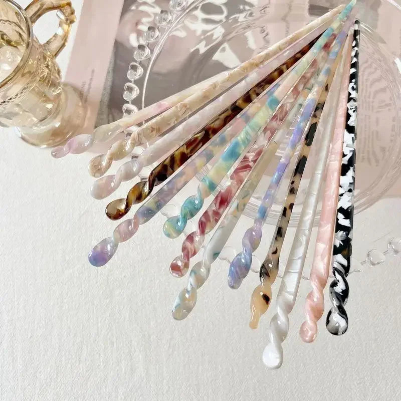 Chinese Acetate Hair Sticks – Vintage Chopstick Hairpin for Women Chopstick Hairpin Axl
