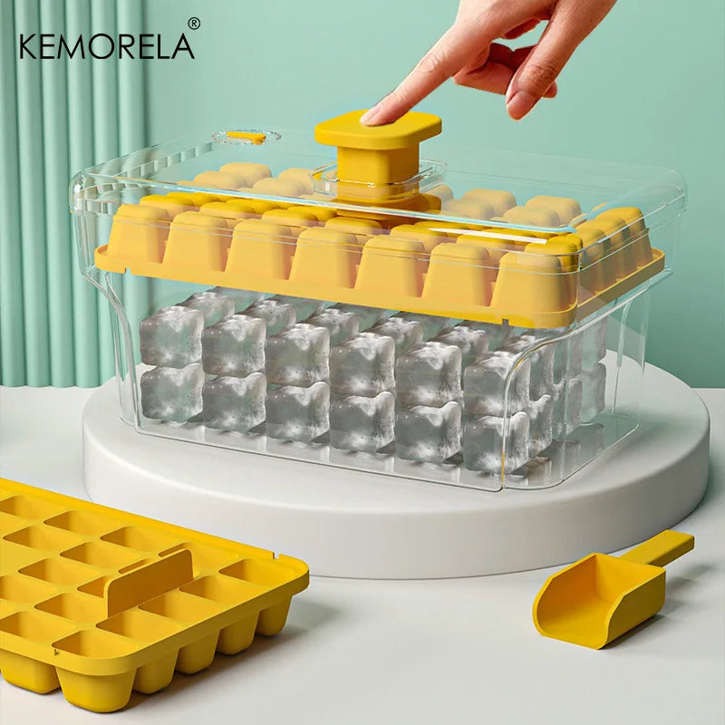 68-Grid Ice Cube Tray with Lid & Storage Box | Easy Release Ice Cube Tray Axl