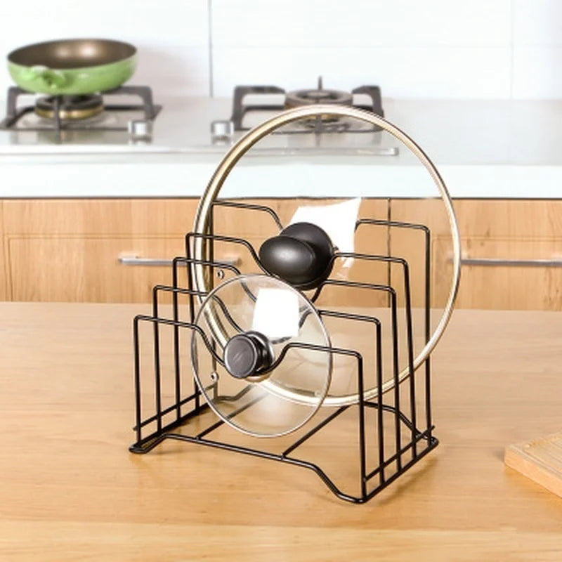 Pot Lid Rack & Pan Organizer – Cabinet & Pantry Holder Kitchen Lid Organizer Axl Default Title
