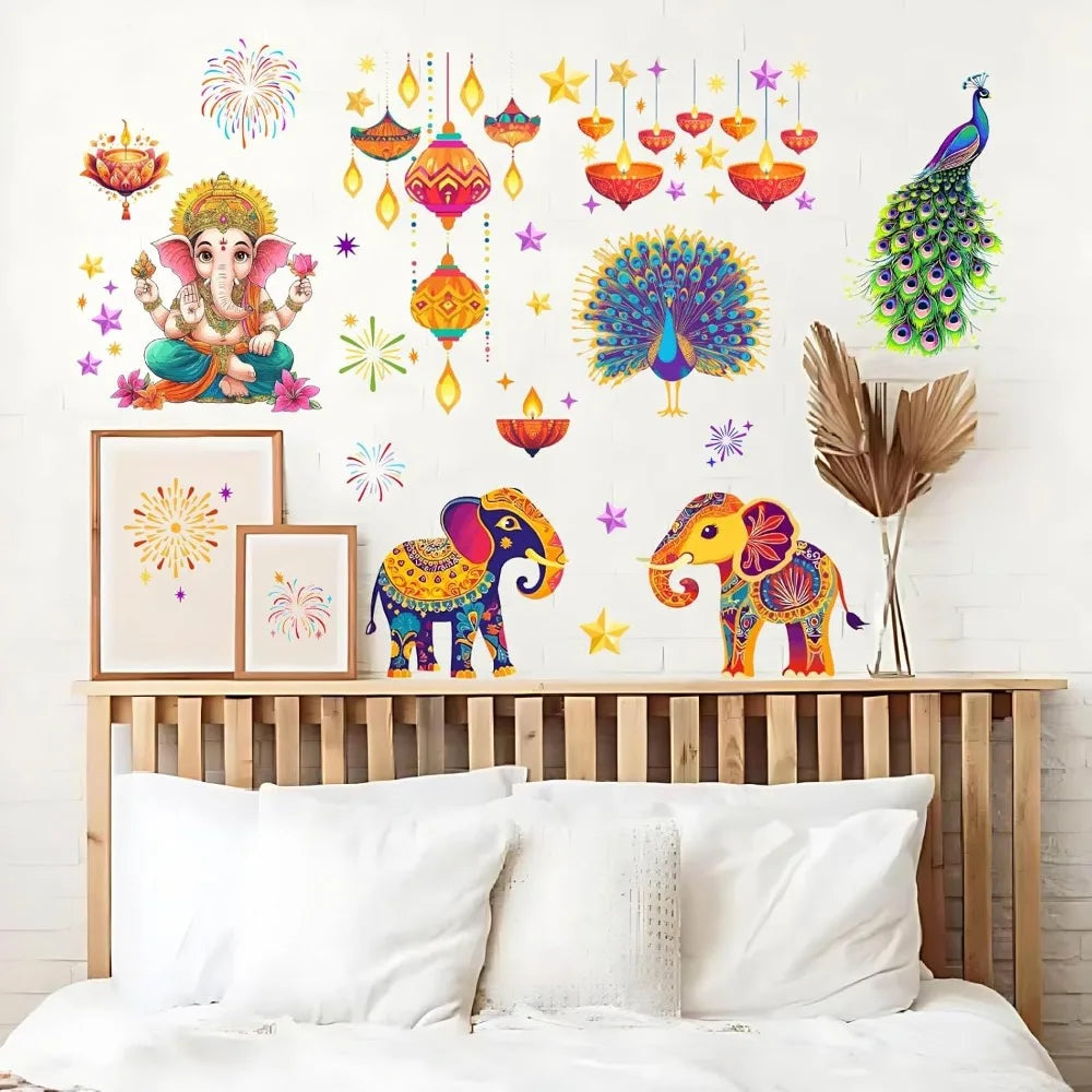 Elephant PVC Wall Stickers – Waterproof Self-Adhesive Decals 2pc Wall Decal Stickers Axl