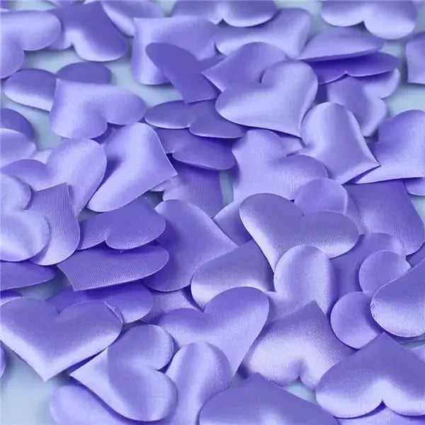 Heart Silk Petal Confetti 100/200 Pcs – Wedding & Party Decor Party Confetti Decor Axl 200pcs purple