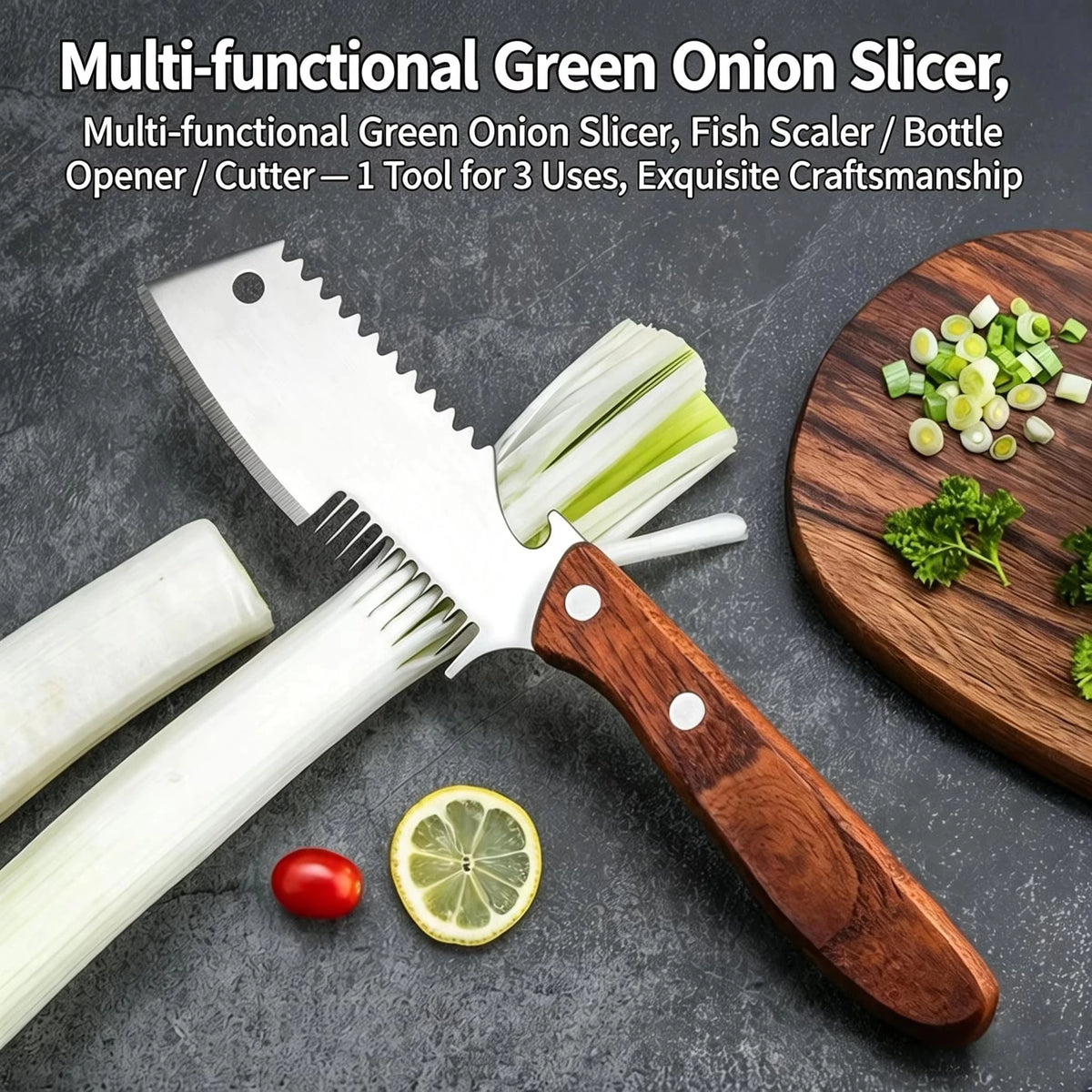 Scallion Slicer Ceramic Blade – Multi-Functional Kitchen Scraper Vegetable Slicer Tool Axl