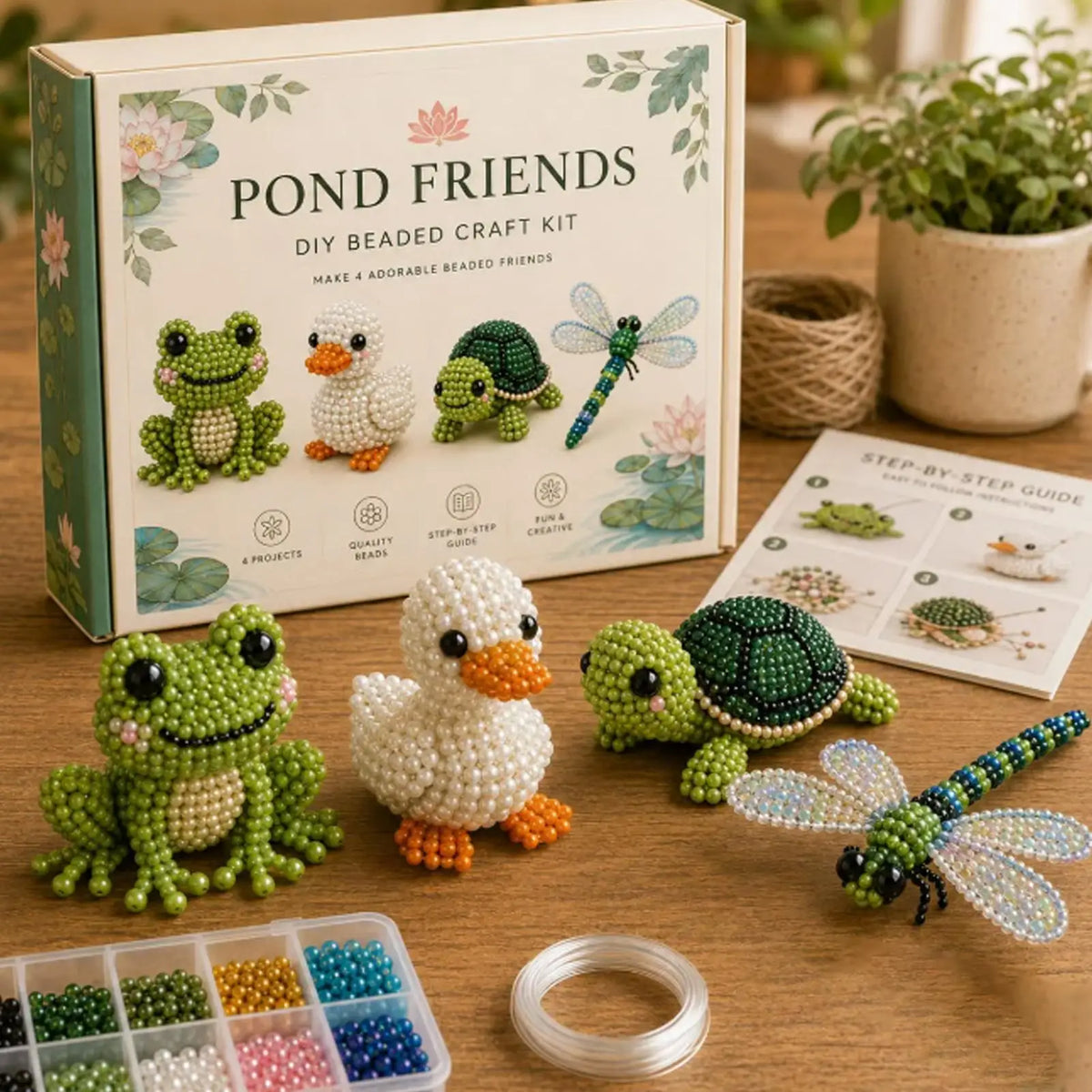 3D Beaded Animal Craft Kit – DIY Beading Set for Adults & Kids DIY Beading Craft Kit Axl