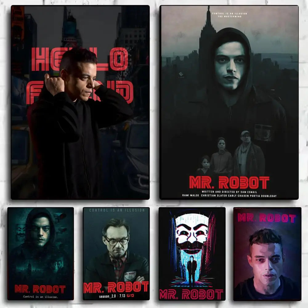 Mr. Robot Poster – Self-Adhesive Wall Art Sticker | Home Décor Wall Art Sticker Axl