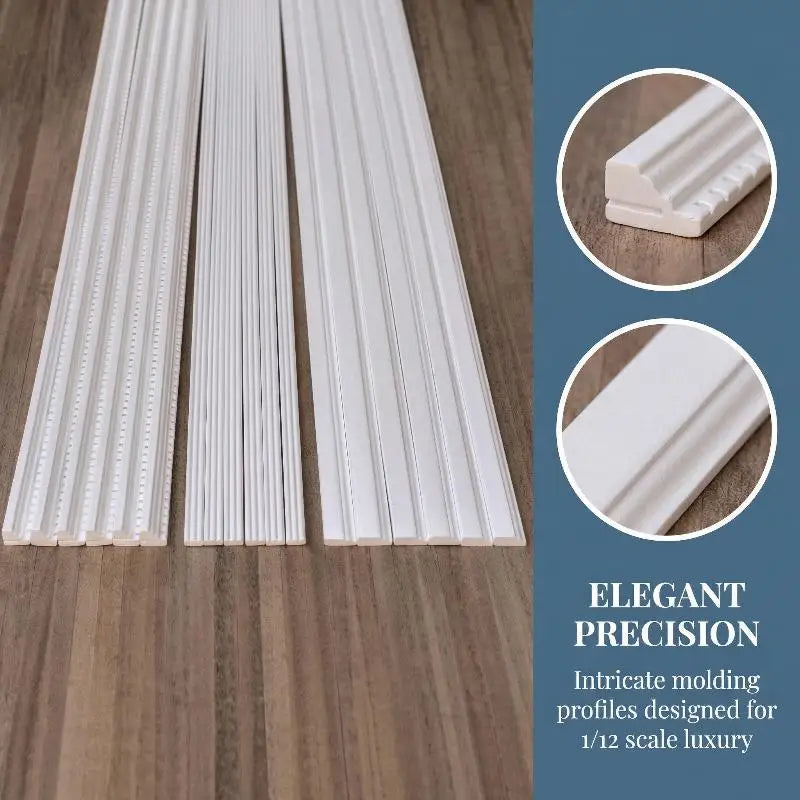 Miniature Dollhouse Skirting & Ceiling Trim | DIY Micro Scene Dollhouse Trim Accessory Axl