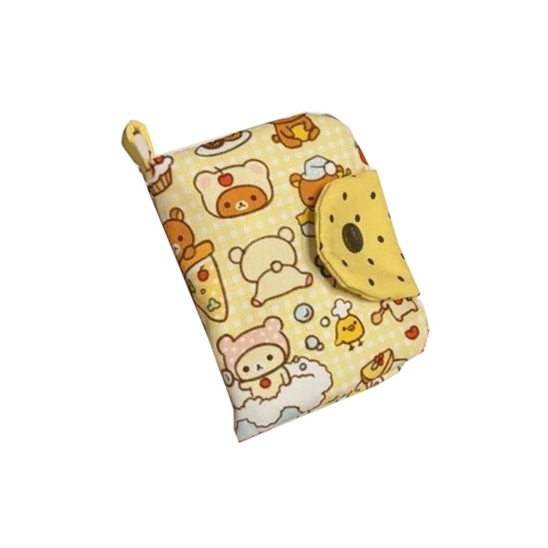 Cute Cartoon Bear Coin Purse – Canvas Zipper Wallet & Key Bag Canvas Coin Purse Axl 1pcs