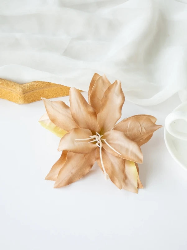Silk Lily Artificial Flowers 20/40 Pcs – Wedding & Home Décor Artificial Silk Flowers Axl Brown 20 PCS