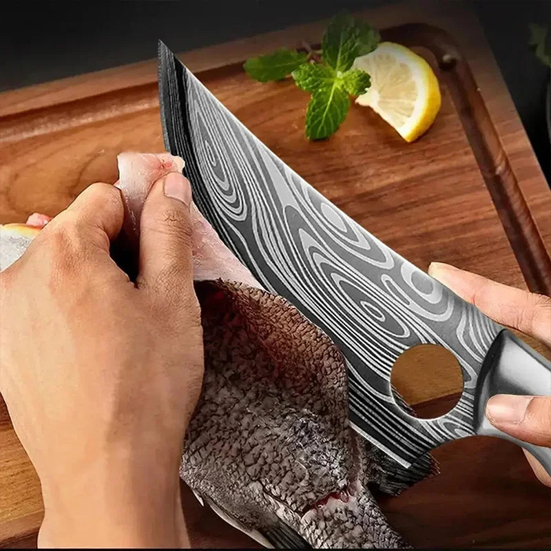 InLeung Japanese Chef Knife – 20cm Stainless Steel Cleaver Chef Knife Cleaver Axl